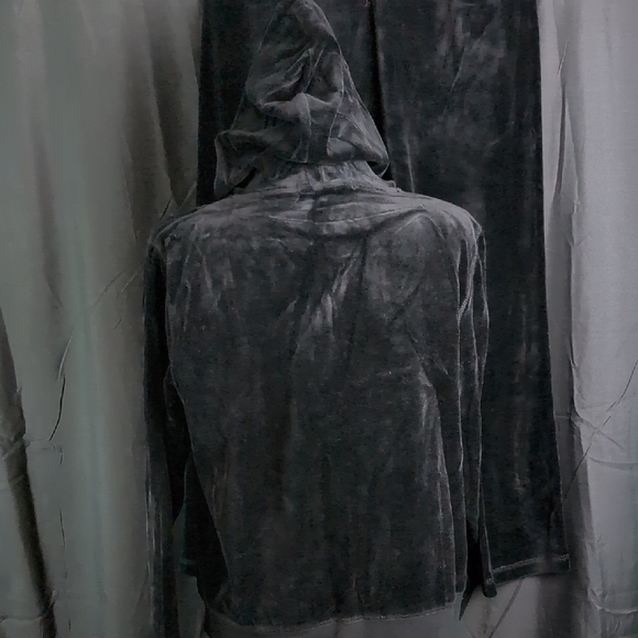 Chic Black Velour Hoodie and Pants Set. By Design Sport. S/L. NWT. - Picture 5 of 12